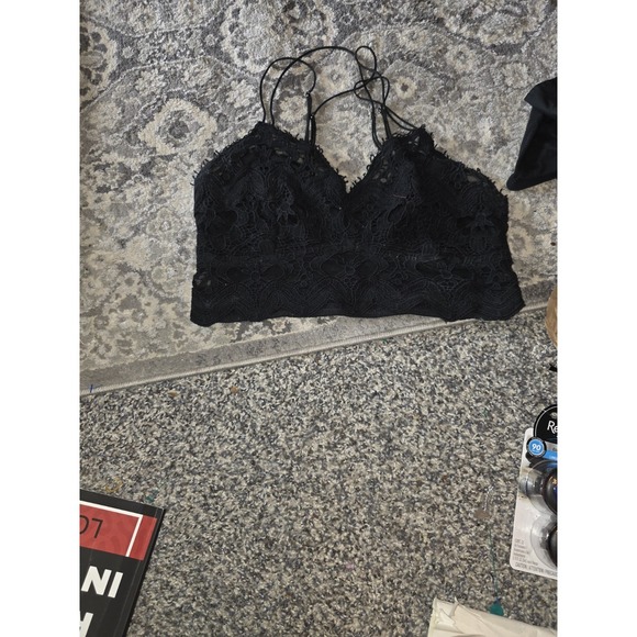 Free People FP One Womens S Boho Adella Crochet Lace Bralette Crop Top D13 - Picture 2 of 5